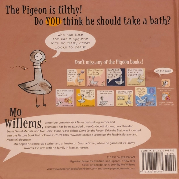 The Pigeon Needs a Bath! (Pigeon Series) -- Mo Willems - Picture 2 of 3